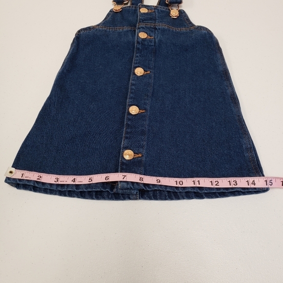Denim Co Girls Overalls Jumper Jean Button Dress Size 4-5 Years - Picture 9 of 10